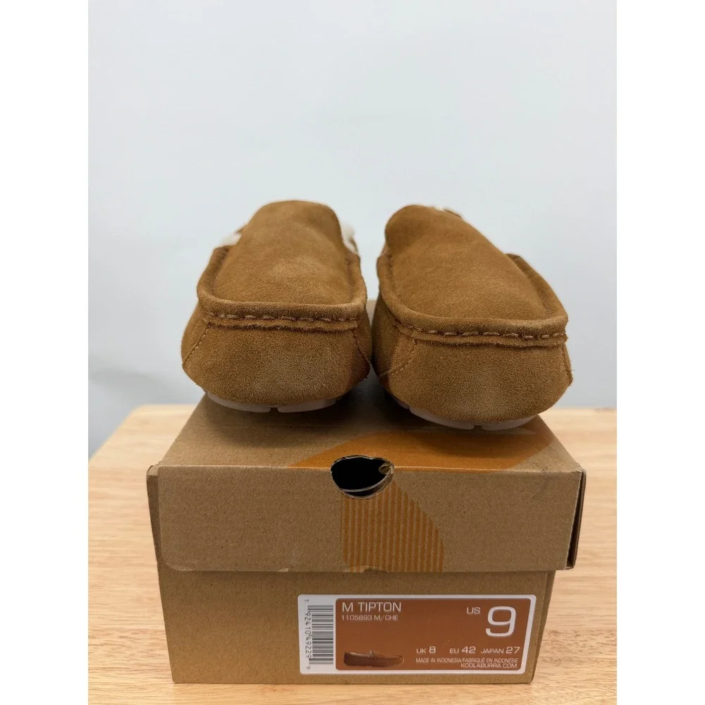 NEW Koolaburra by UGG Tipton Mens Chestnut Suede Moccasin Slippers Faux Fur US 9 NEW Koolaburra by UGG Tipton Mens Chestnut Suede Moccasin  main image 2